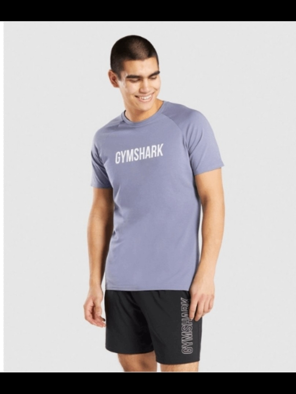 Gymshark Men's S Short Sleeve T‑Shirt in Light Blue/Periwinkle